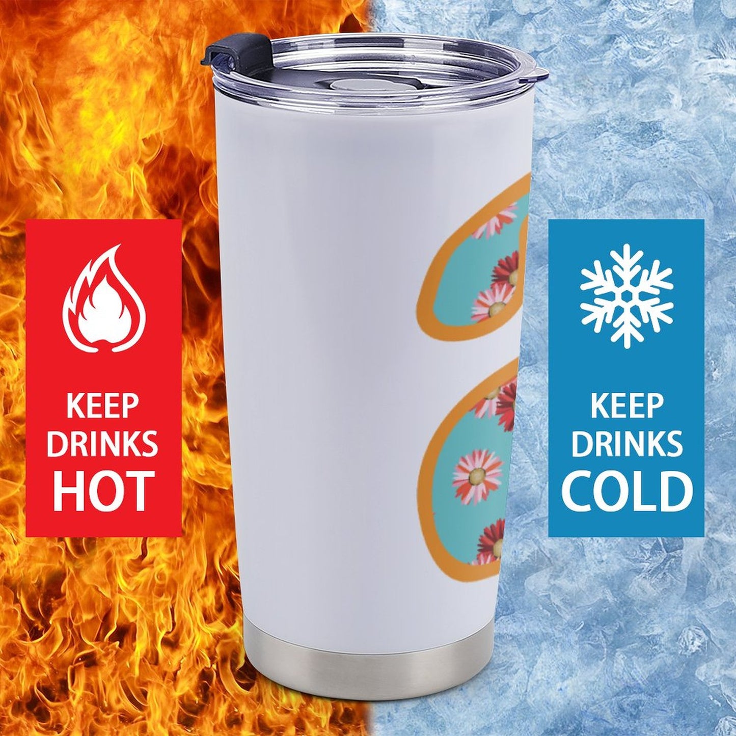 Car Travel Coffee Mug with Lid - Letter A