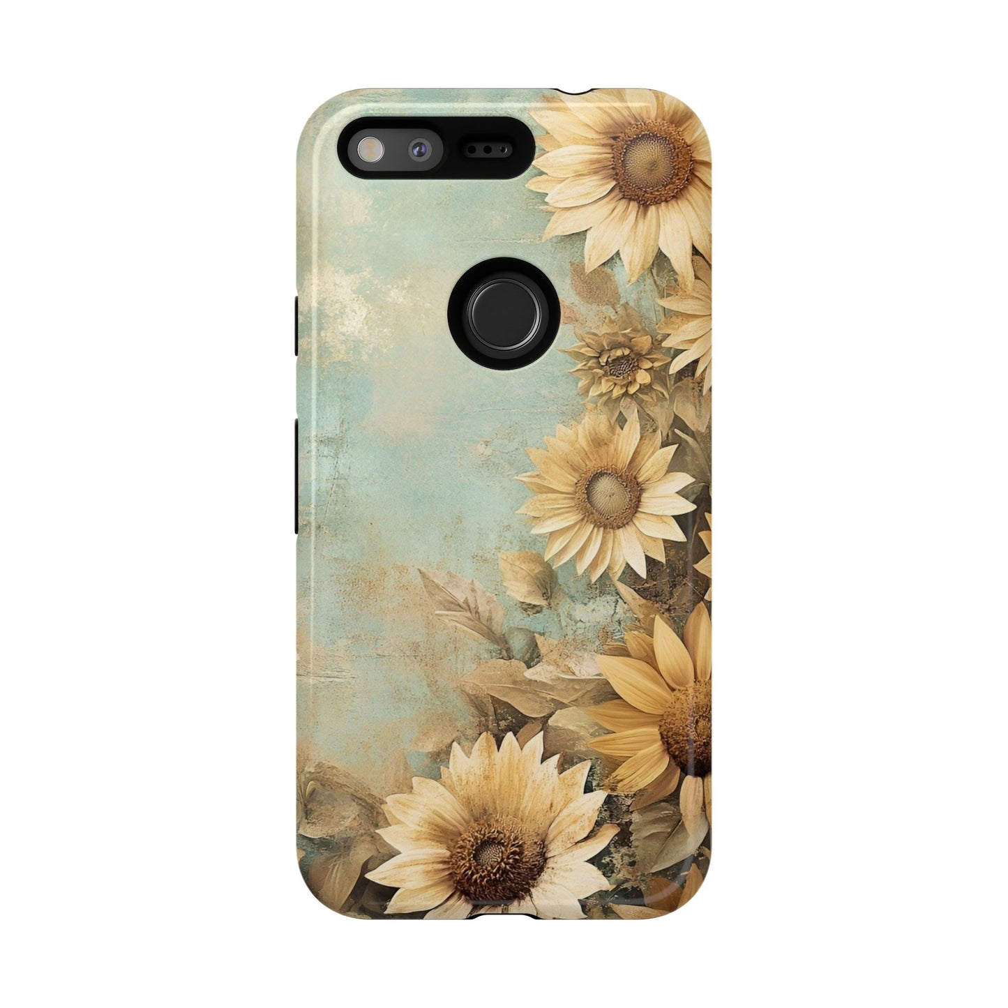 Sunflower Phone Case, Tough Shell Floral Cover, Nature Inspired Gift, Durable Protective Case, Perfect for Spring and Summer