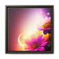 Framed Floral Canvas Art — Pink Daisies Sunset Wall Print