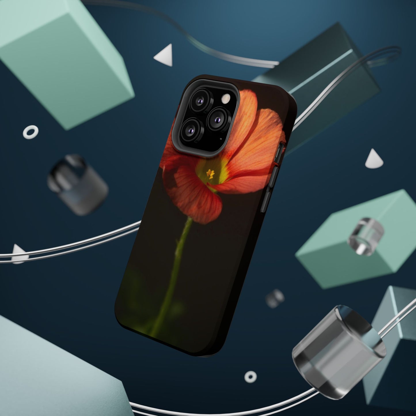 Poppy Bloom Magnetic Impact Phone Case — Slim Protective Floral Design
