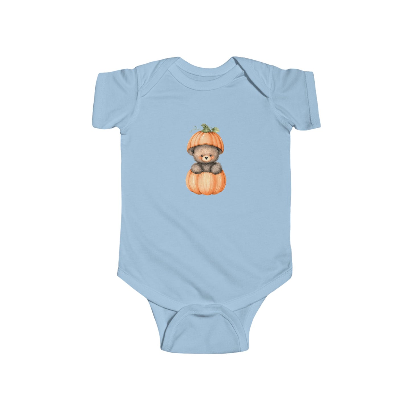Pumpkin Bear Infant Bodysuit | Cute Baby Shower Gift, Fall Apparel, Halloween Outfit, Newborn Clothing, Cozy Baby Wear