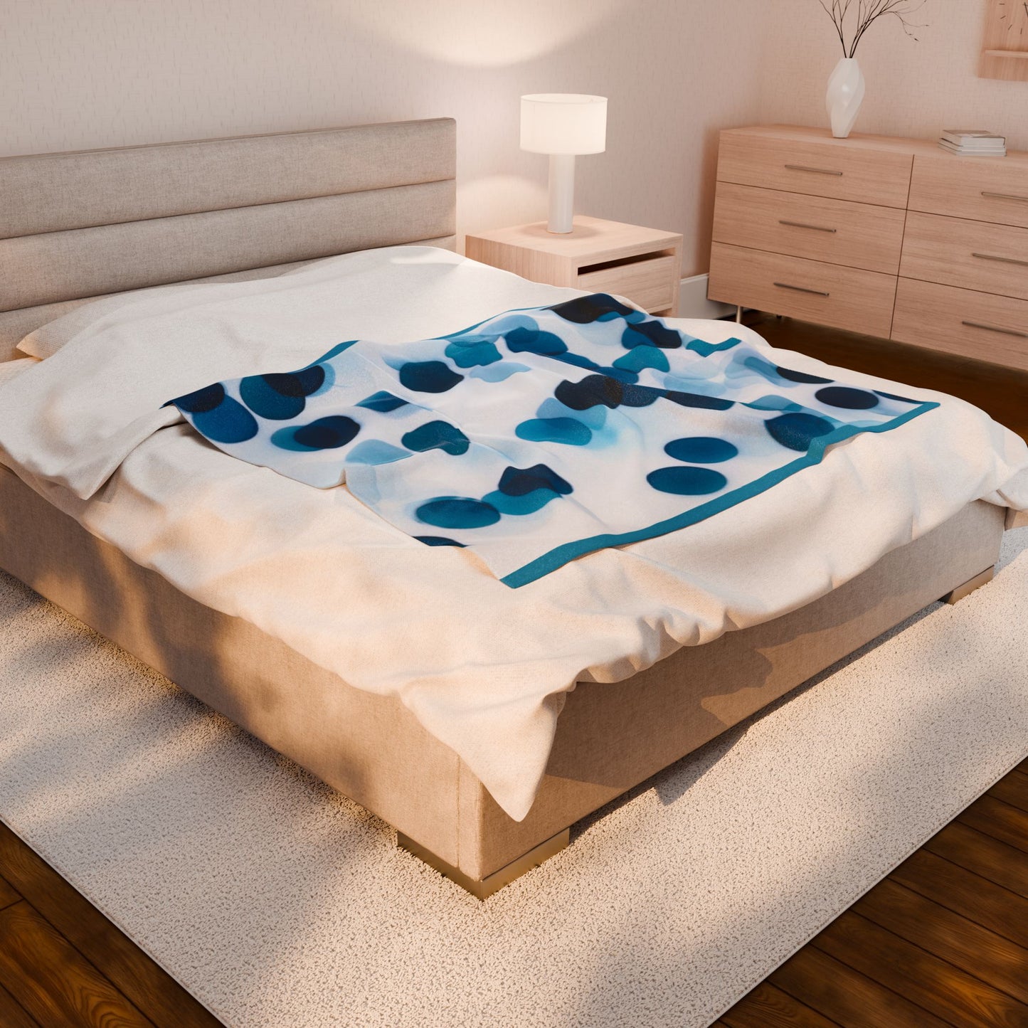 Cozy Velveteen Plush Blanket | Soft Throw for Home, Decorative Comforter, Gift for Anniversary, Winter Luxe Decor, Bedding Accessory