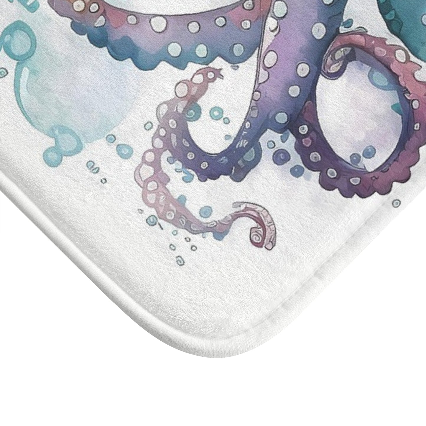 Cute Octopus Bath Mat - Ocean Decor, Nautical Bathroom, Kids Room, Shower Rug, Gift for Marine Life Lovers
