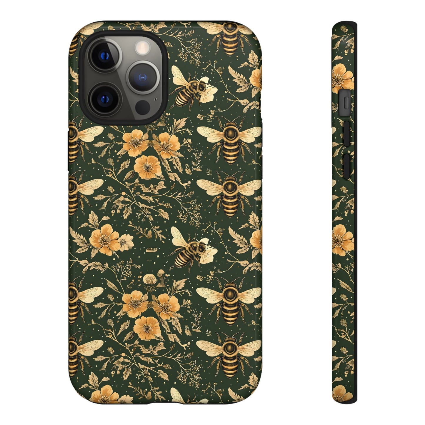 Nature-Inspired Phone Case, Tough Cases for Nature Lovers, Floral Bee Design, Eco-Friendly Gift, Summer Vibes, Trendy Phone Accessory,