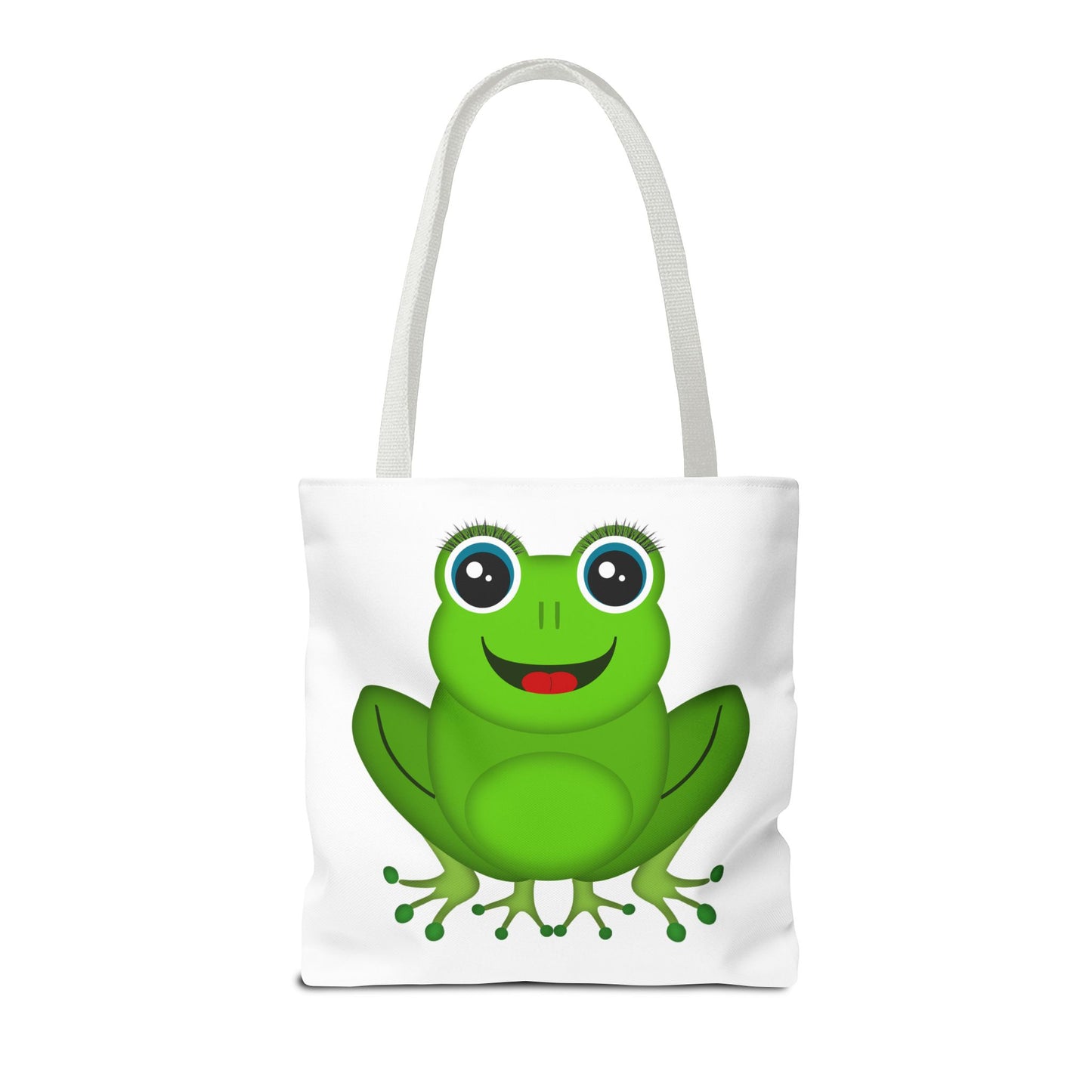 Cute Frog Tote Bag, Eco-Friendly Shopping Bag, Fun Gift for Kids, Frog Lovers, Bag for Nature Outings, Unique Frog Design