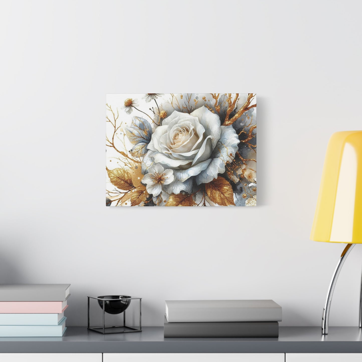 Matte Canvas, Stretched, 1.25" - Gold and Black