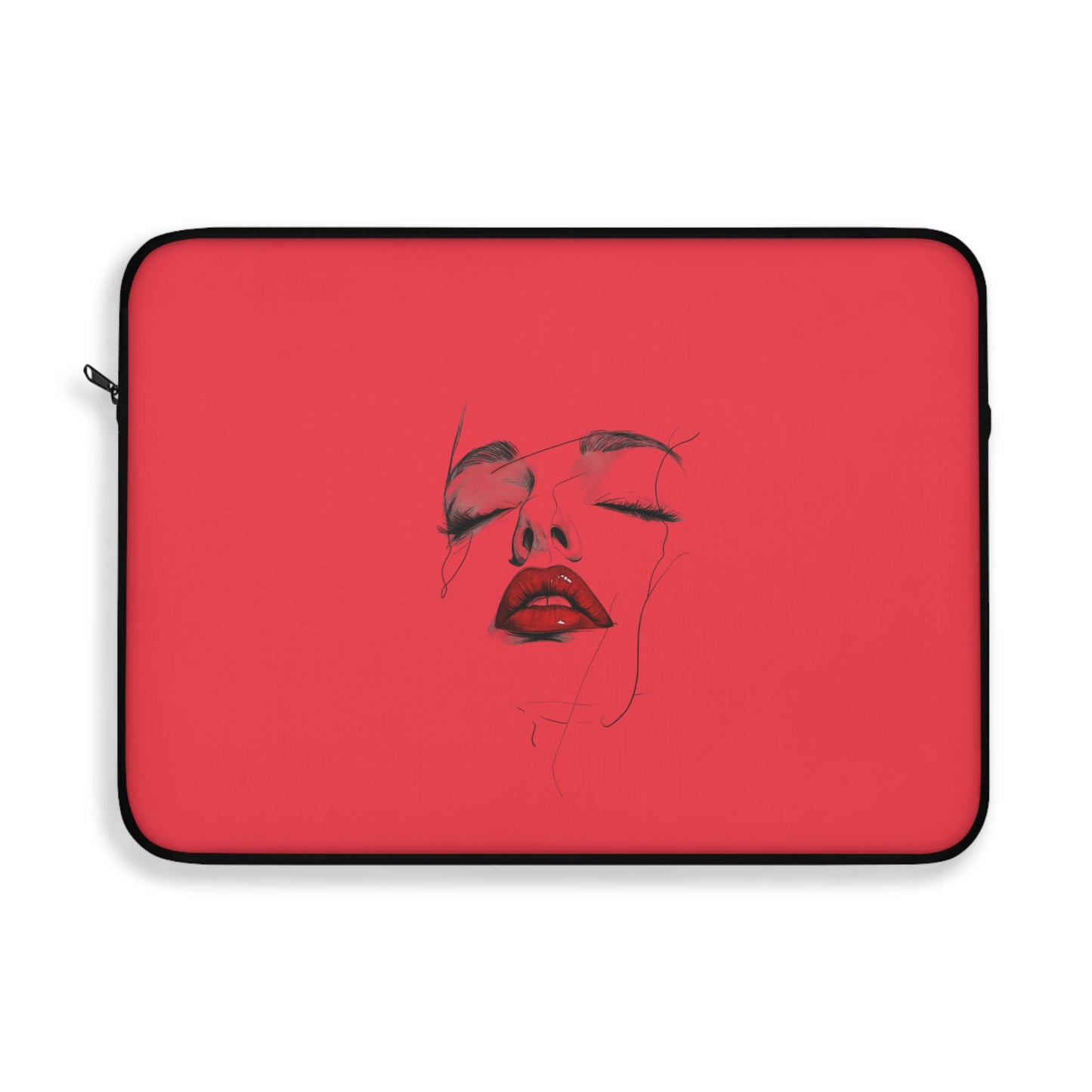 Chic Red Lip Art Laptop Sleeve | Trendy Tech Case, Gift for Her, Stylish Computer Cover, Art Lover Accessory, Unique Design