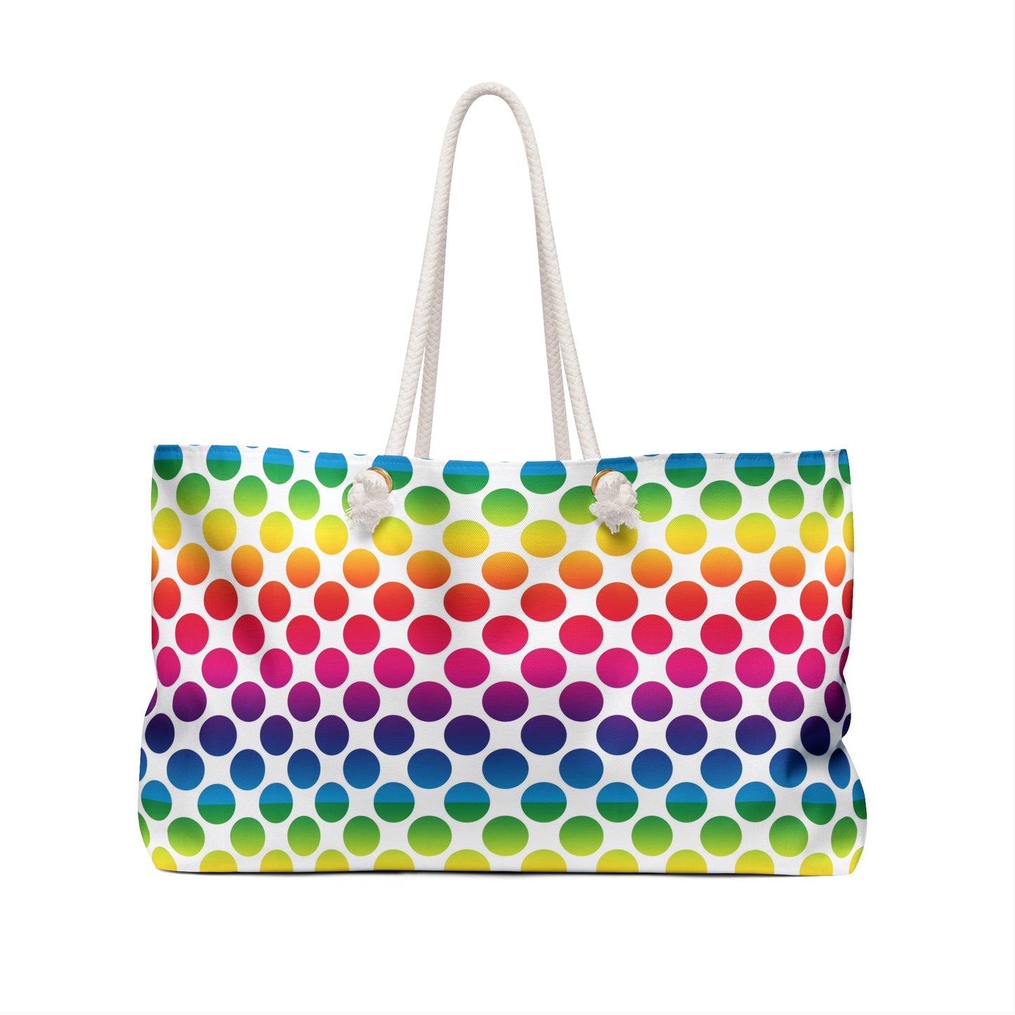 Vibrant Weekender Bag | Rainbow Dots Travel Tote, Fun Beach Bag, Gym Carryall, Stylish Overnight Bag, Colorful Weekend Escape