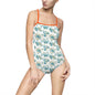Floral Women's One-Piece Swimsuit, Summer Swimwear, Beachwear, Vacation Essentials, Floral Print Swim Costume