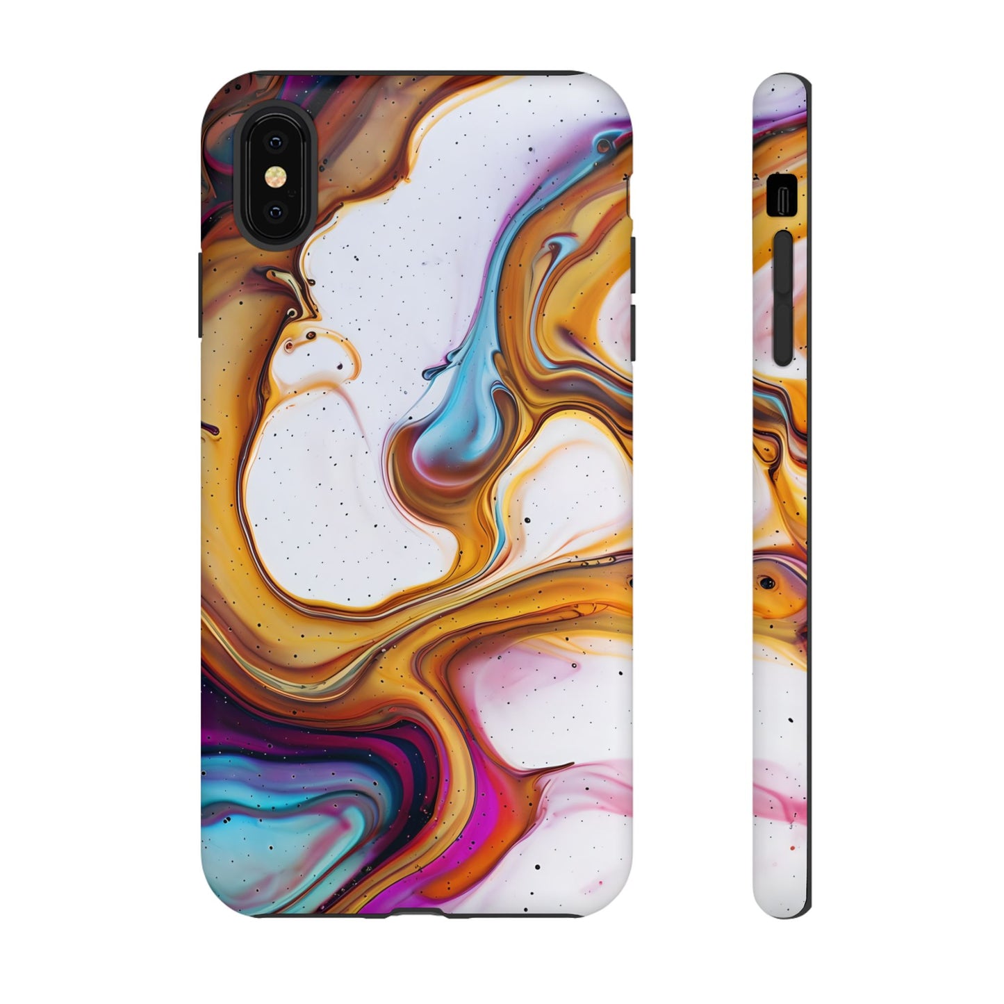 Artistic Phone Case, Tough Cases with Colorful Marble Design