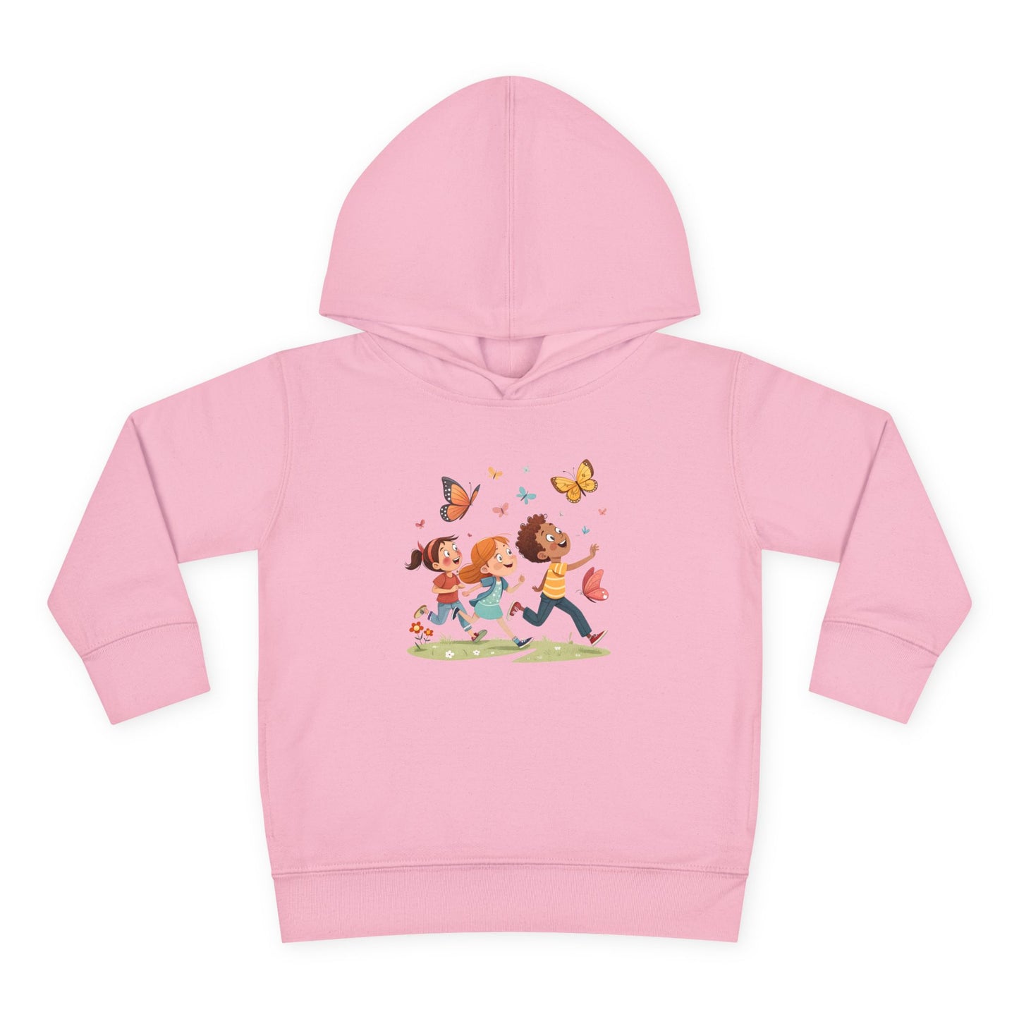 Butterfly Adventure Toddler Pullover Hoodie | Cute Kids Apparel, Fleece Hoodie, Toddler Gift, Outdoor Playwear, Spring Fashion