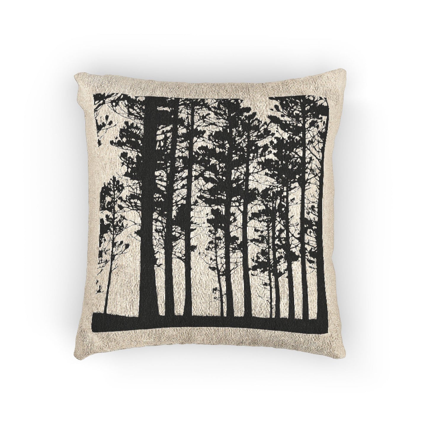 Nature-Inspired Woven Pillow, Cozy Home Decor, Forest Theme Cushion, Boho Accent Pillow, Rustic Living Room Accessory