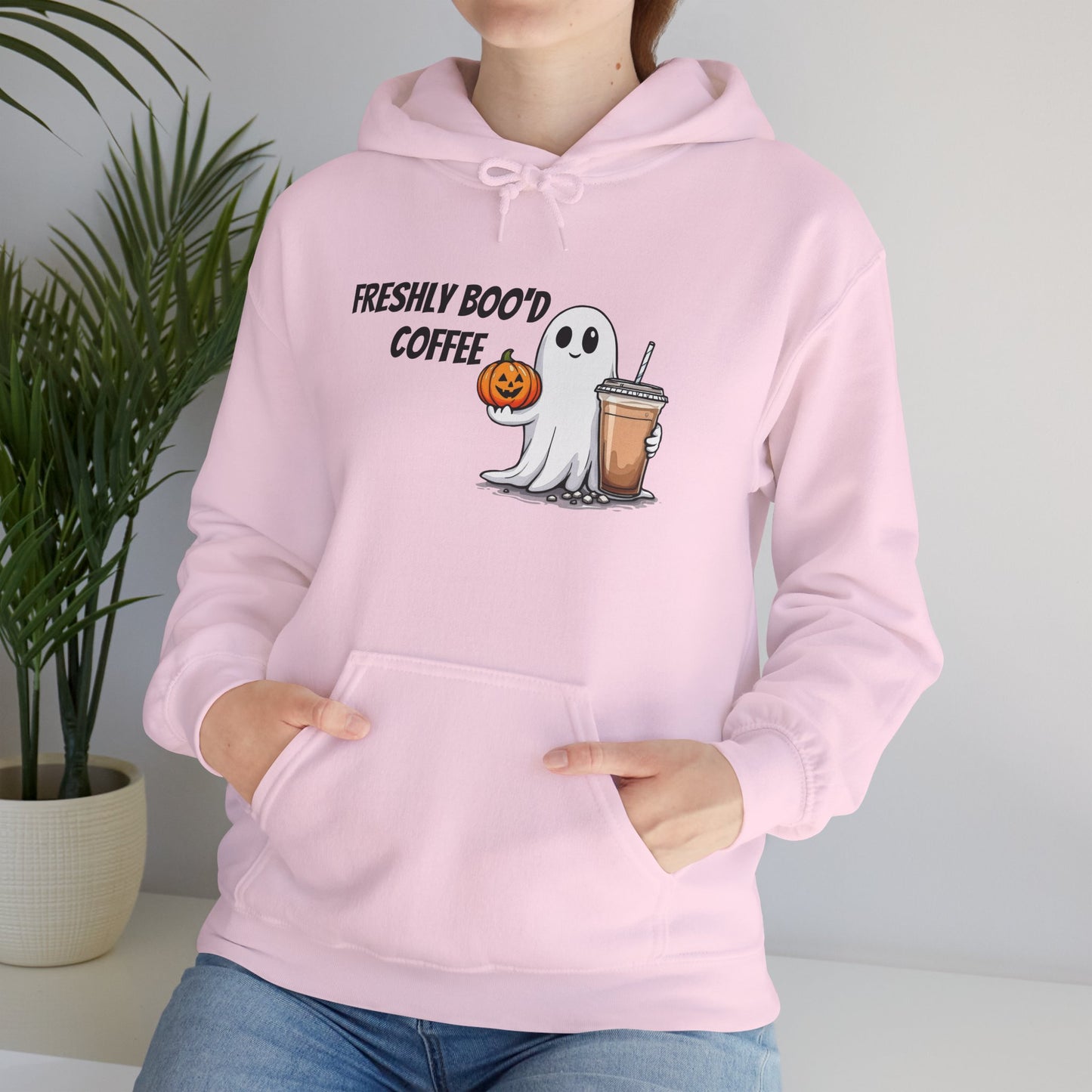 Ghostly Coffee Unisex Hoodie, Halloween Sweatshirt, Cute Fall Apparel, Cozy Casual Wear, Gift for Coffee Lovers, Fun Spooky Style