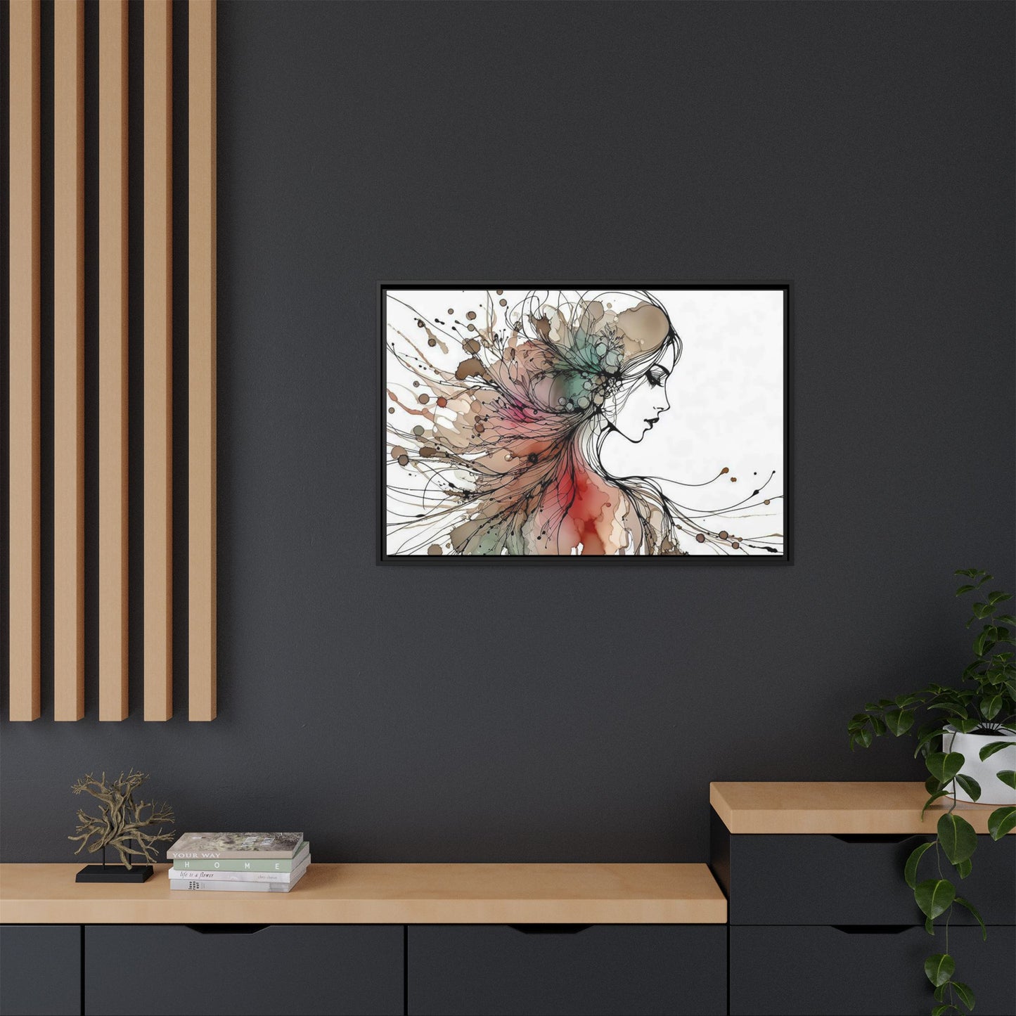 Matte Canvas, Framed (Multi-color) - Girl Whispers