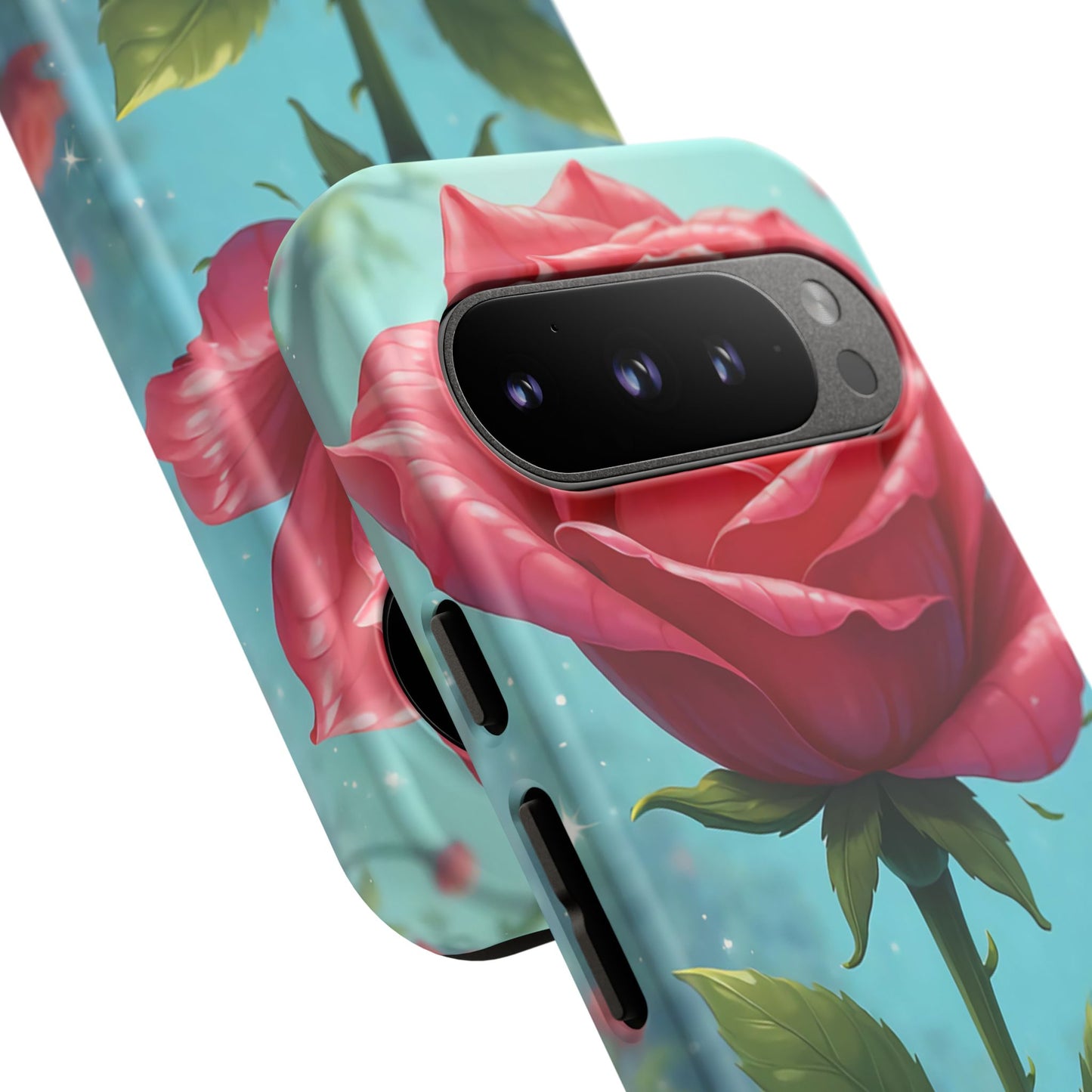 Floral Phone Case, Tough Cases with Elegant Rose Design, Stylish iPhone Cover, Rose Flower Gift for Nature Lovers, Unique Mobile Accessories
