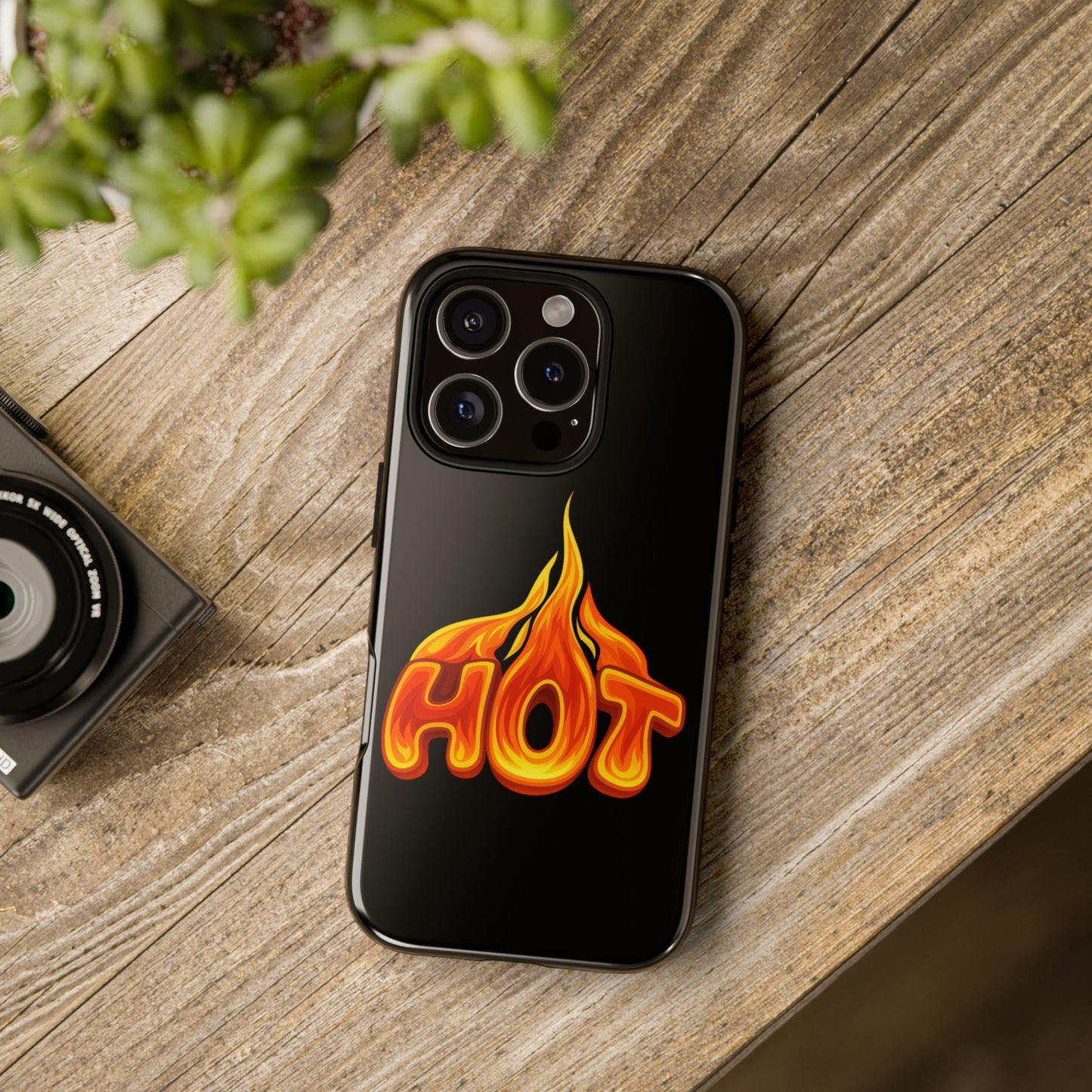 Stylish Phone Case, Hot Flames Design, Gift for Teens, Trendy Accessory, Protective Cover, Unique Phone Case