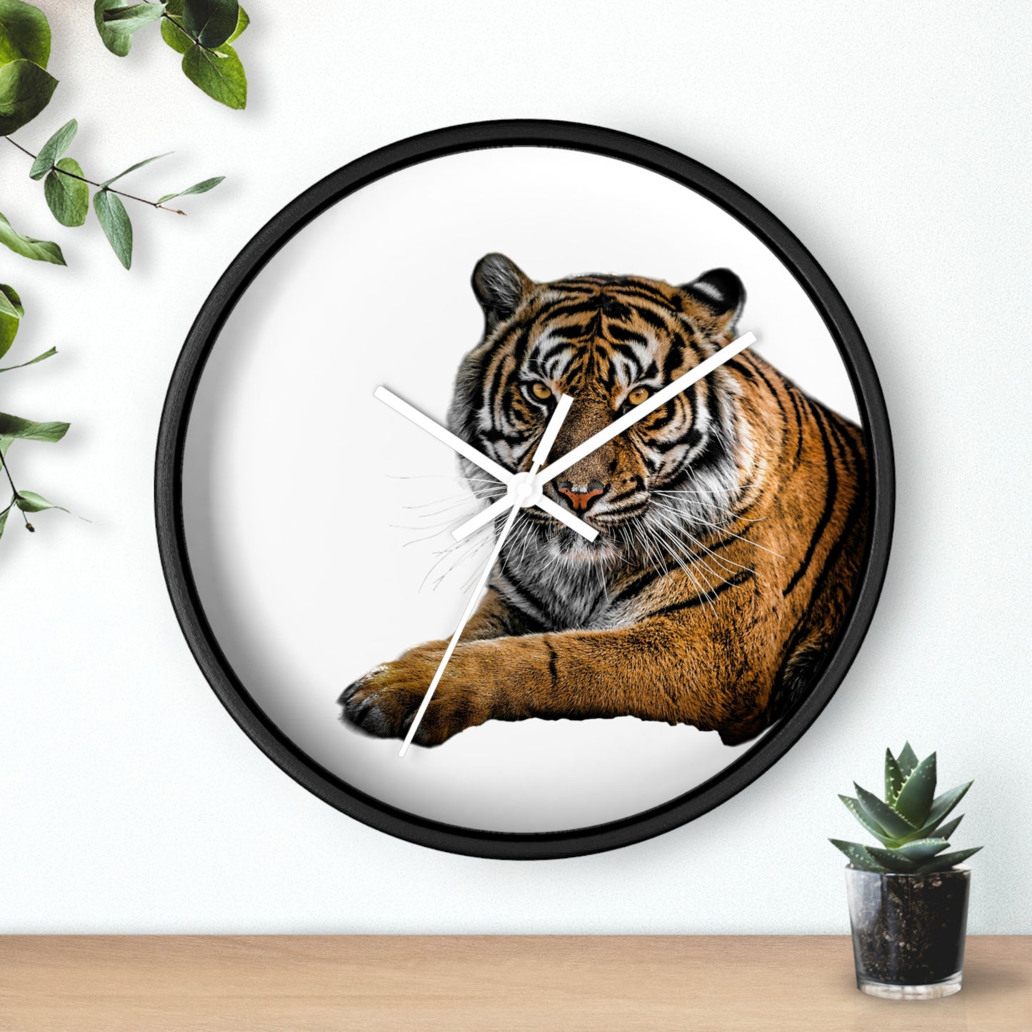 Majestic Tiger Wall Clock, Animal Theme Decor, Wildlife Clock