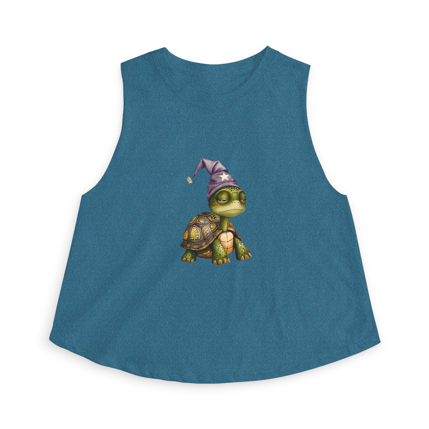 Turtle Wizard Crop Top — Cute Magical Turtle Graphic Tank