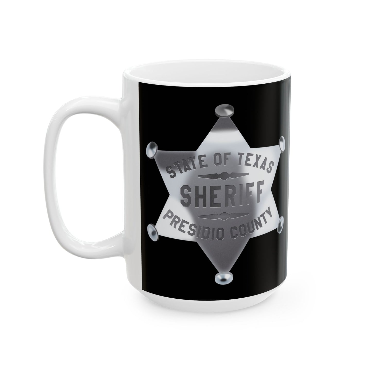 Sheriff's Office Ceramic Mug, Law Enforcement Gift, Sheriff Star Coffee Cup, Police Support Mug, Funny Sheriff Present
