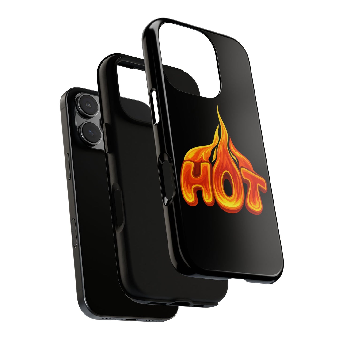 Stylish Phone Case, Hot Flames Design, Gift for Teens, Trendy Accessory, Protective Cover, Unique Phone Case