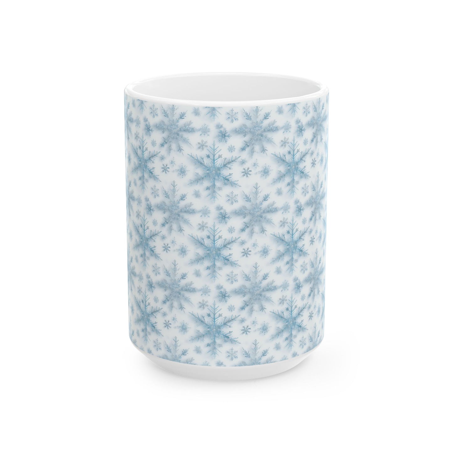 Winter Wonderland Ceramic Mug - Cozy Snowflake Design, Perfect for Hot Cocoa, Holiday Gifts, Home Decor, Winter Celebrations