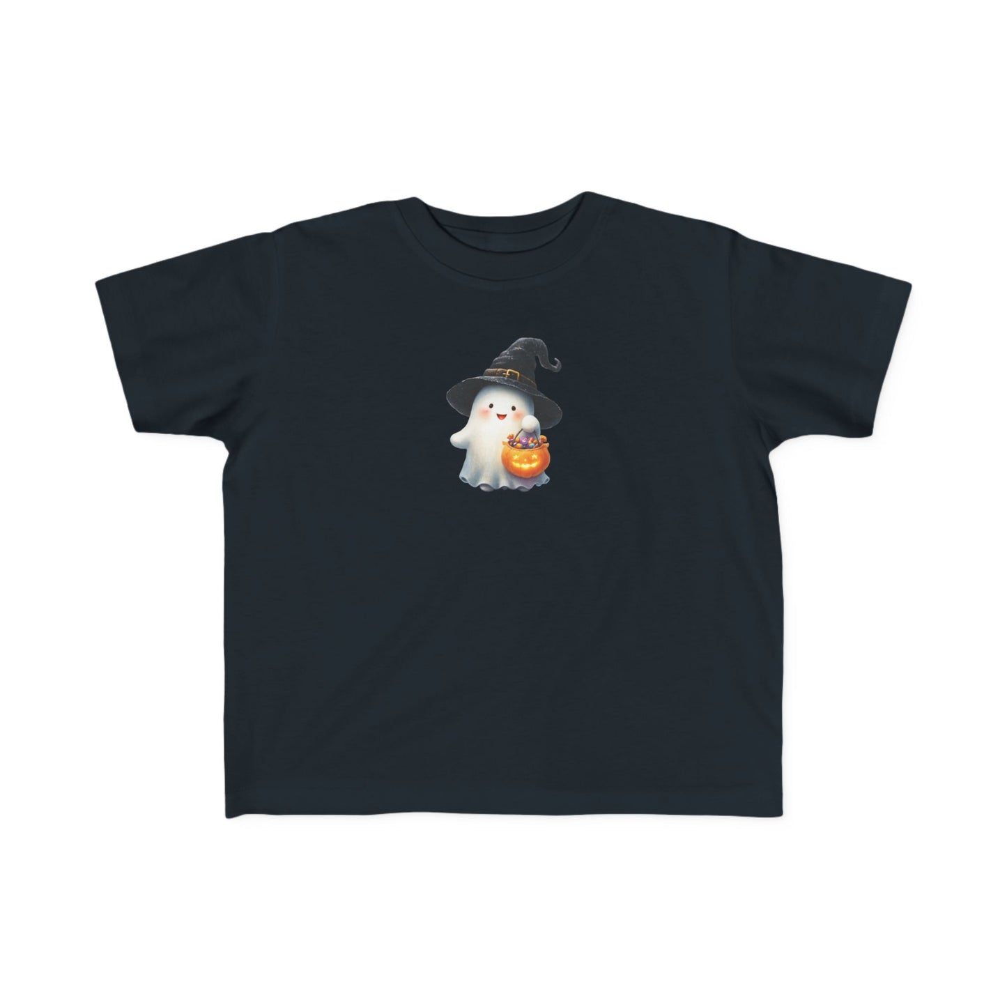 Adorable Halloween Toddler Tee, Cute Ghost Design, Kids Halloween Outfit, Witch Hat Shirt, Toddler Costume Top