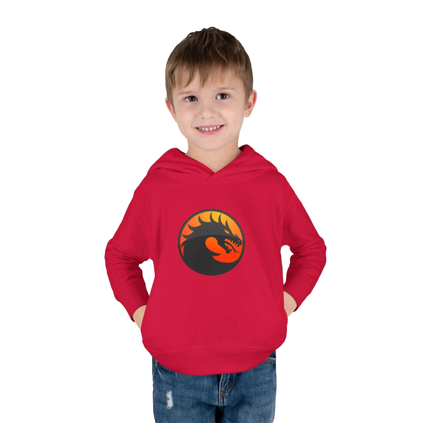 Toddler Fleece Hoodie with Dragon Design, Cozy Kids Pullover, Perfect for Playtime, Birthday Gift, Halloween Costume, Dragon Lover Apparel