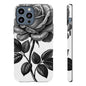 Elegant Floral Phone Case - Tough Cases, Black Rose Design, Floral Phone Cover, Stylish Phone Accessory, Gift for Her, Mother's Day