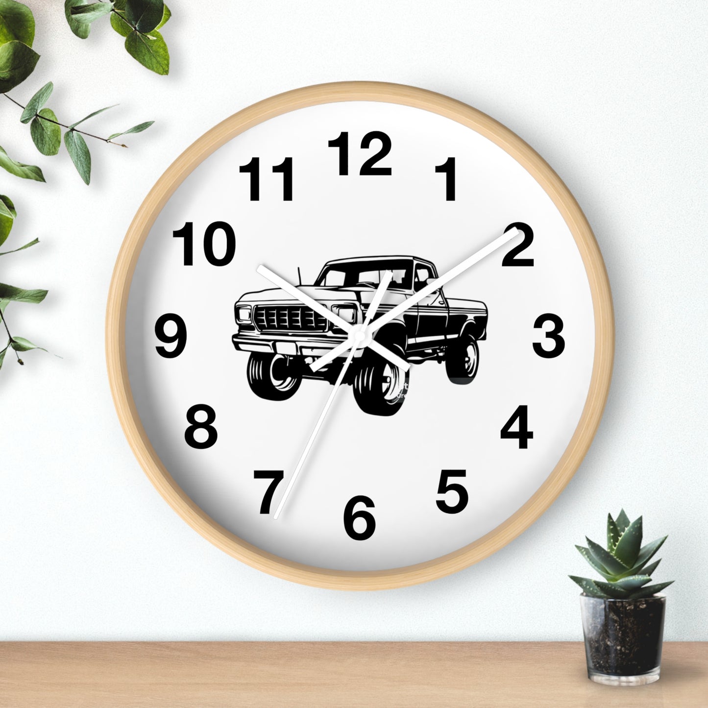 Classic Pickup Truck Wall Clock | Automotive Decor, Gift for Car Lovers, Rustic Home Accent, Garage Wall Art, Unique Timepiece