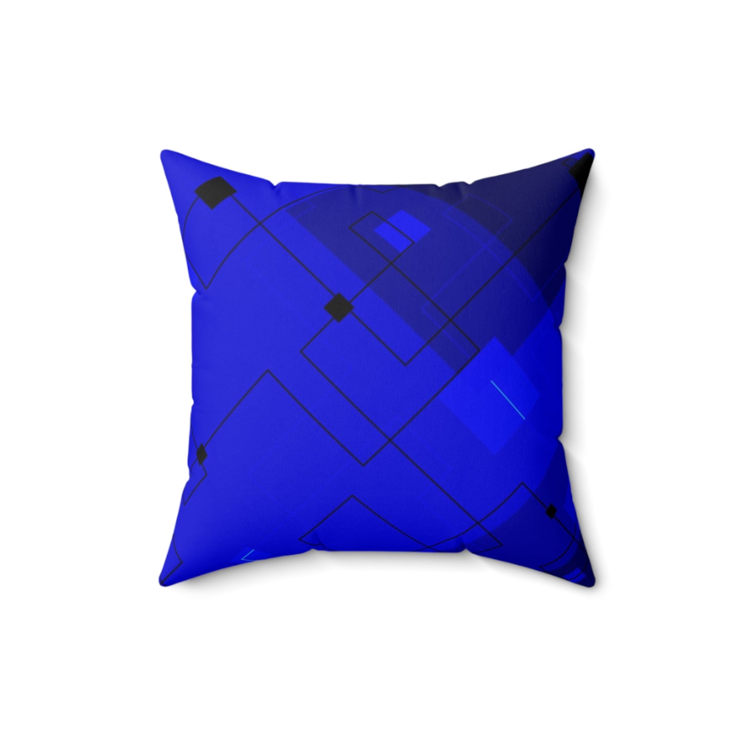 Modern Geometric Pillow | Decorative Throw Cushion, Home Decor, Living Room Accent, Gift Idea, Blue Abstract Design