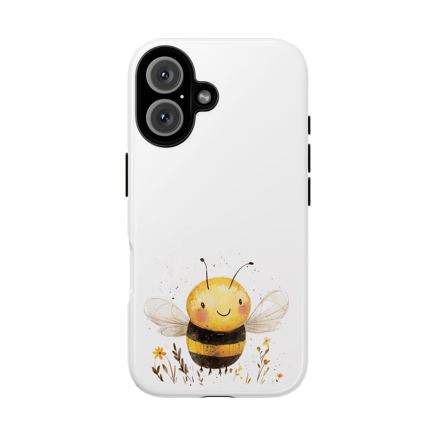 Bee Phone Case, Cute Bee Design, Tough Phone Cover, Gift for Nature Lovers, Floral Bee Mobile Case, Bee-themed Accessory