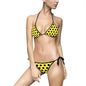 Polka Dot Women's Bikini Swimsuit, Triangle Swimwear, Cute Beach Outfit, Summer Holiday Swim, Pool Party Essential, Vibrant Swimwear