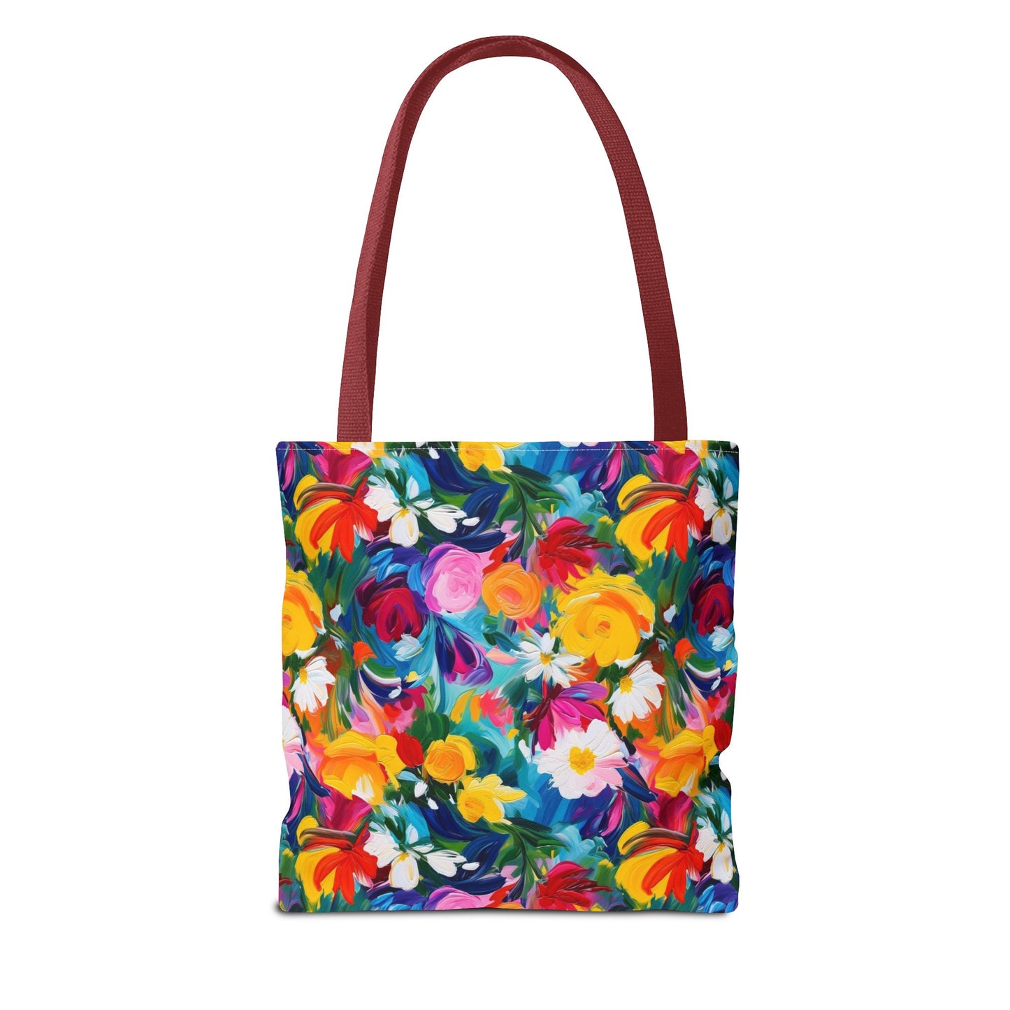 Colorful Floral Tote Bag — Vibrant All-Over Print Shopper