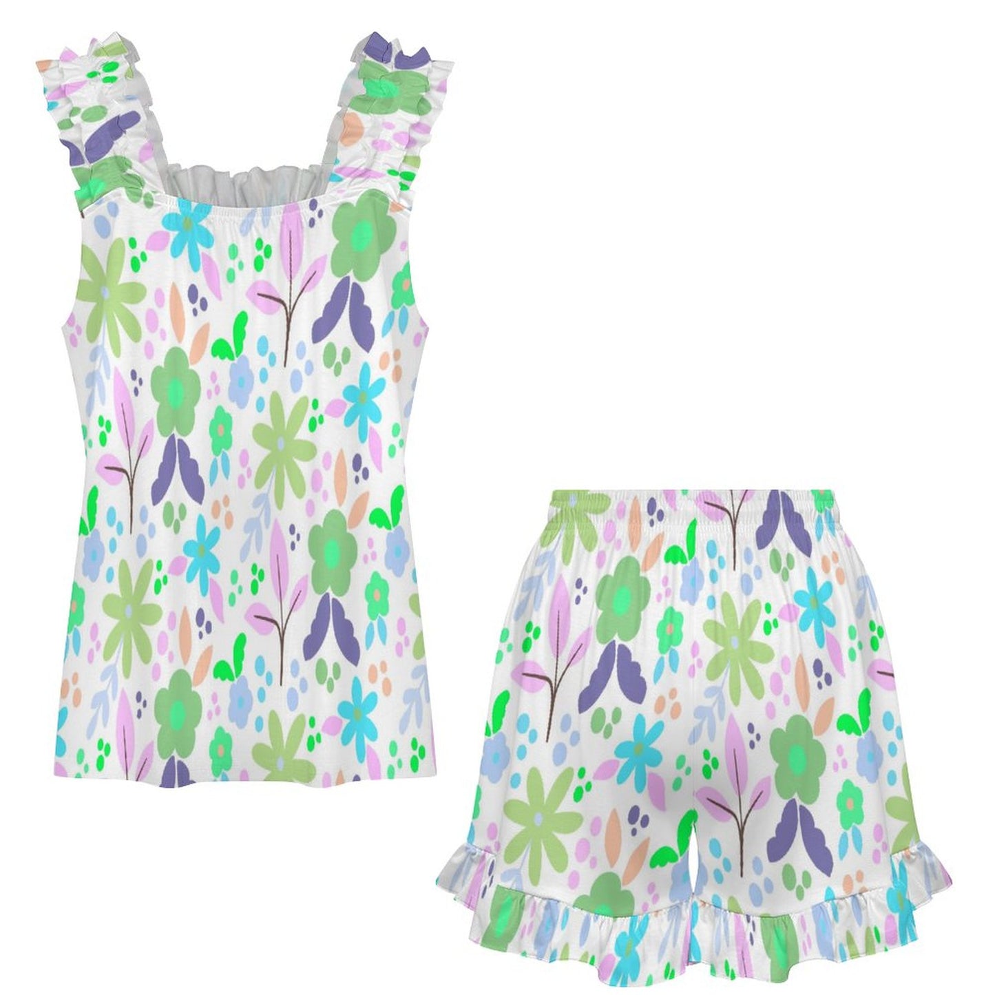 Ruffled Pajama Set