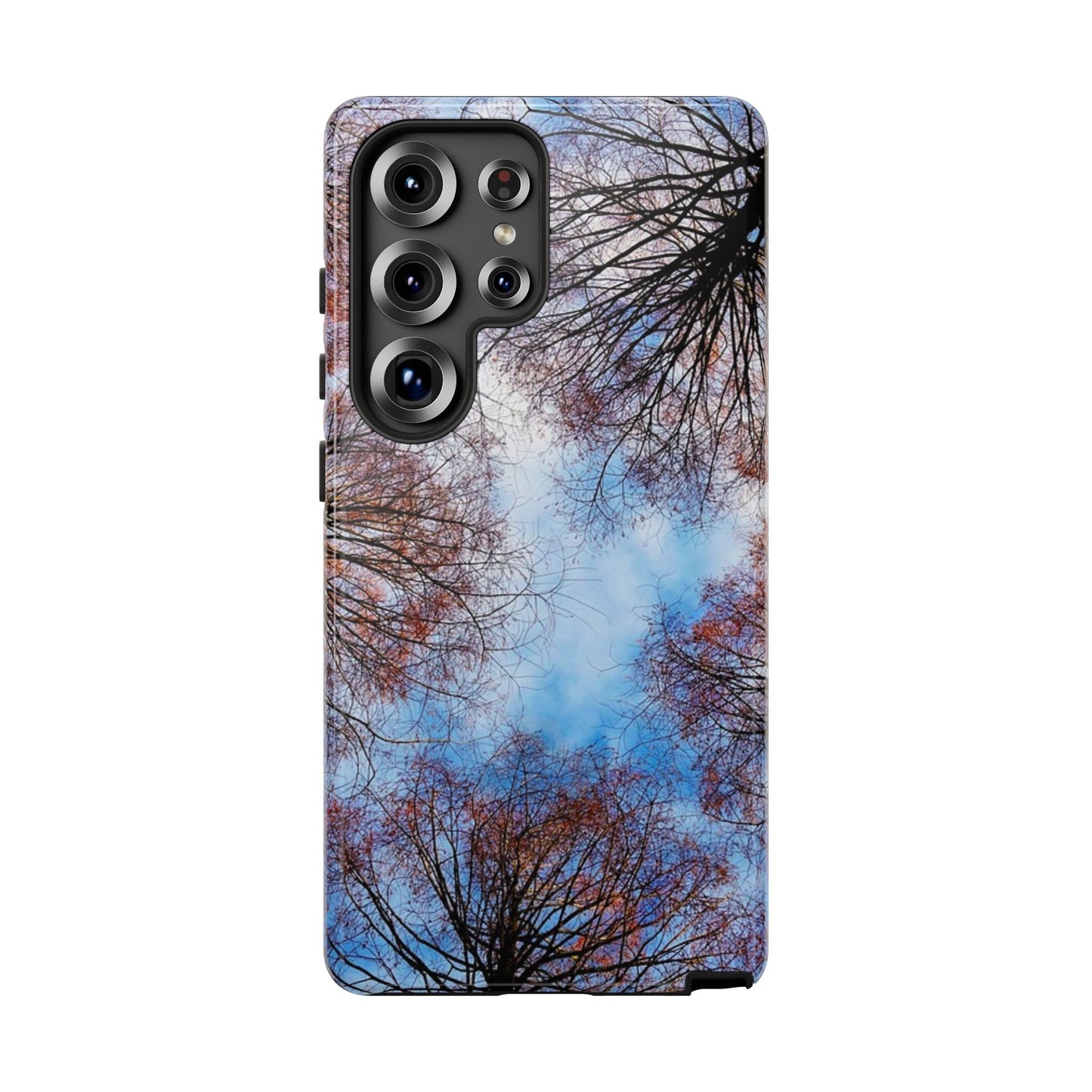 Skyward Trees Phone Case — Nature Forest Canopy Protective Tough Case