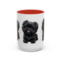 Cute Pug Accent Coffee Mug, Pet Lover Gift, Coffee Cup, Dog Mom Mug, Black Dog Ceramic Mug
