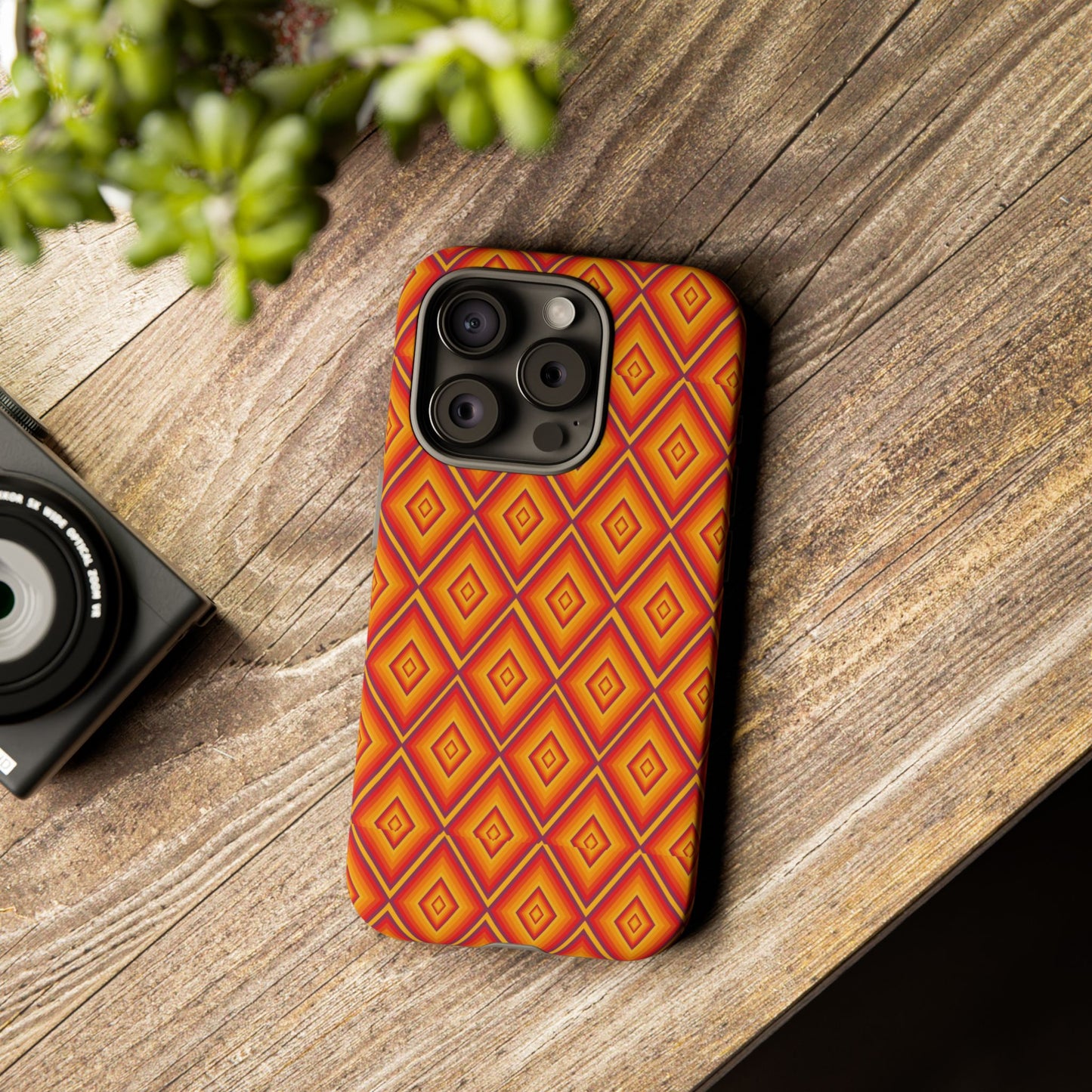 Geometric Phone Case, Tough Cases for Protection, Stylish Smartphone Cover, Vibrant Patterned Phone Accessory, Unique Gift Idea, [...]