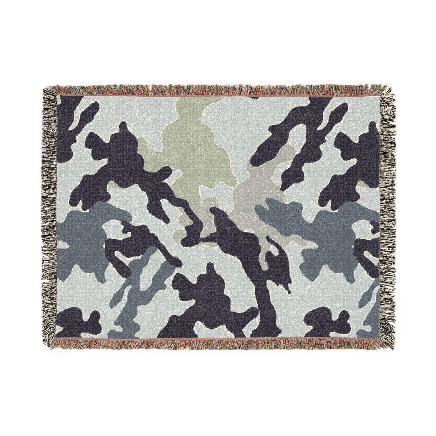 Camouflage Woven Blanket | Cozy Camo Throw for Outdoor Lovers, Camping Decor, Gift for Him, Home Blanket, Picnic Blanket