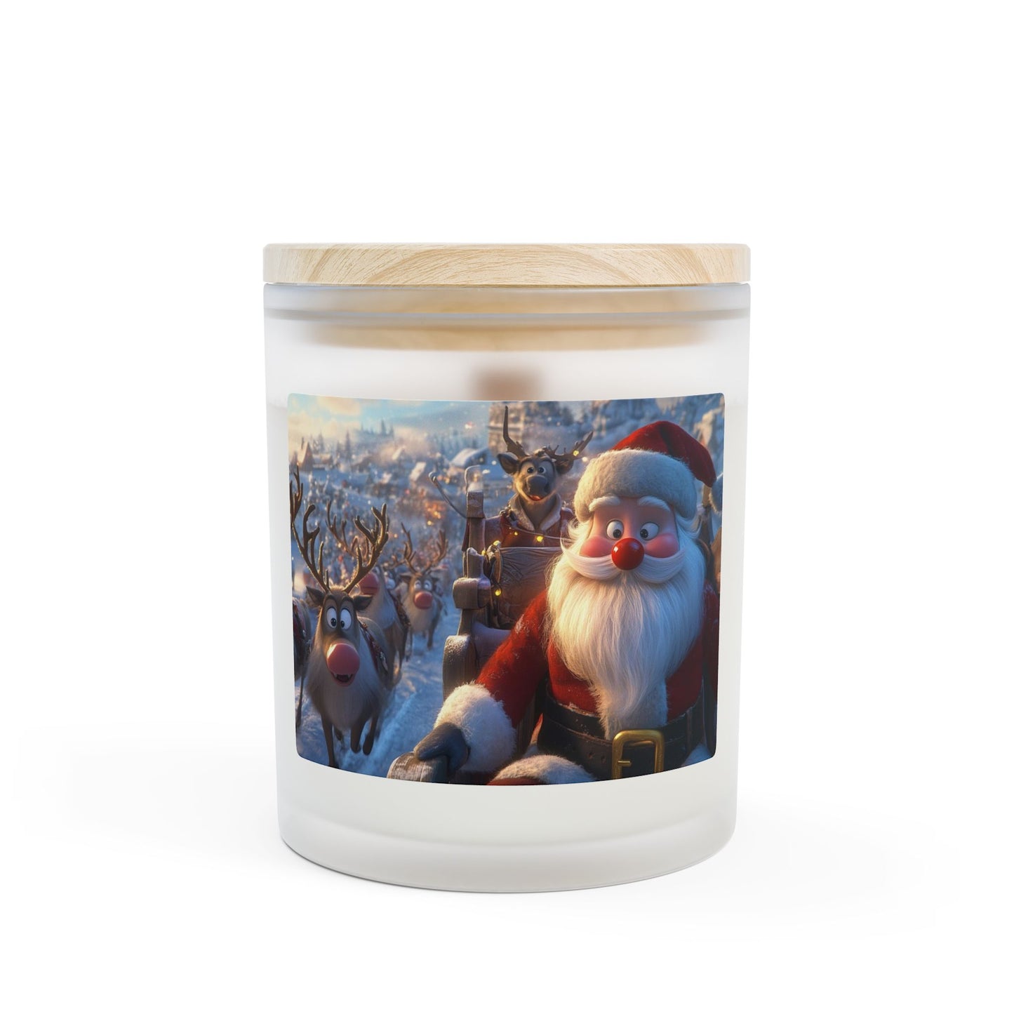 Festive Santa Candle, Christmas Handcrafted Candle, Holiday Decor, Cozy Home Fragrance, Unique Gift for Friends & Family