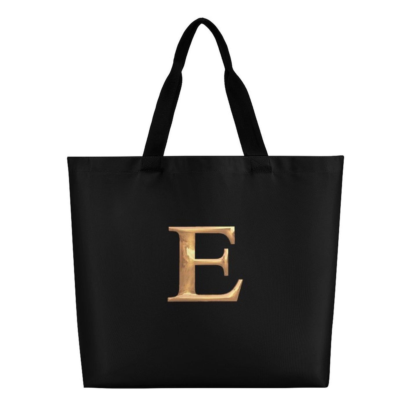 Large One Shoulder Shopping Bag Gold E