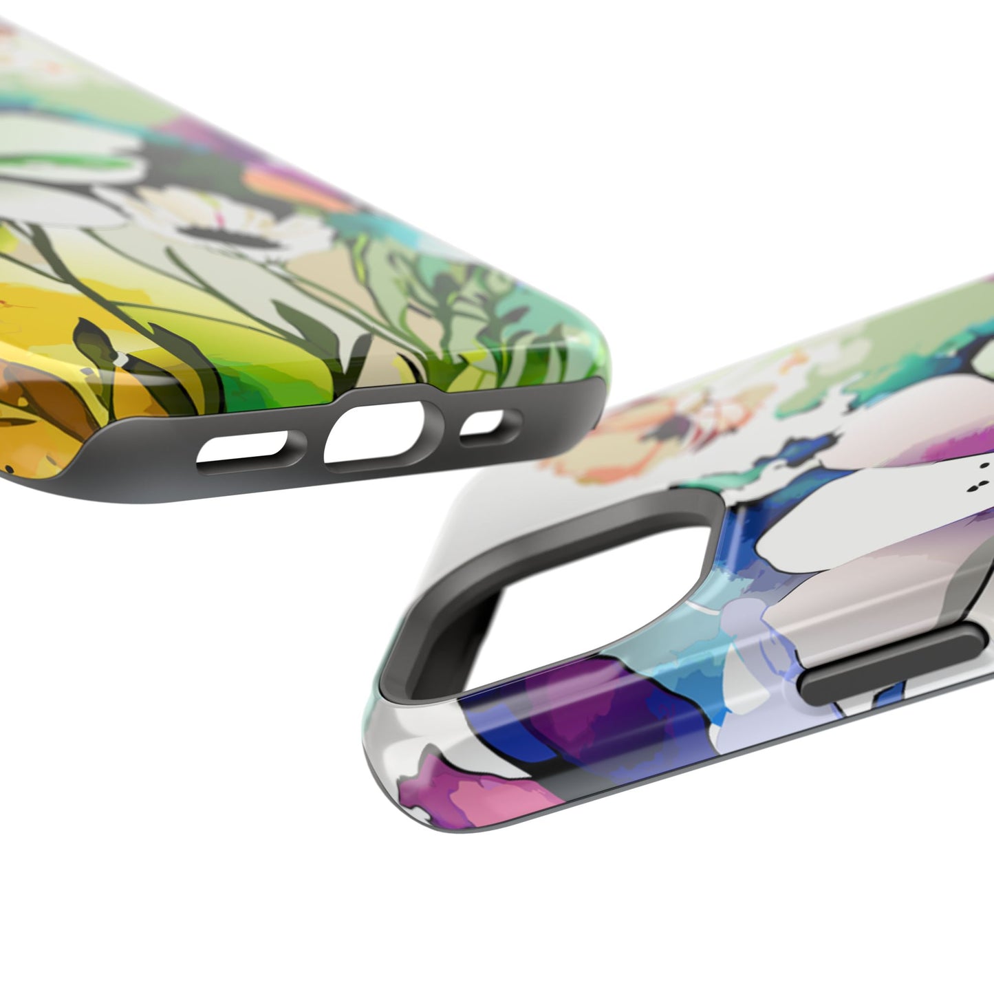 Floral Watercolor Magnetic Phone Case — Impact‑Resistant Protective Cover
