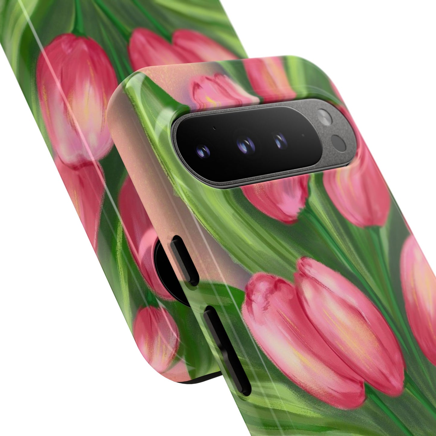 Floral Phone Case with Vibrant Tulips - Tough Cases for Garden Lovers, Spring Gifts, Nature Enthusiasts, Unique Gadget Accessories, [...]