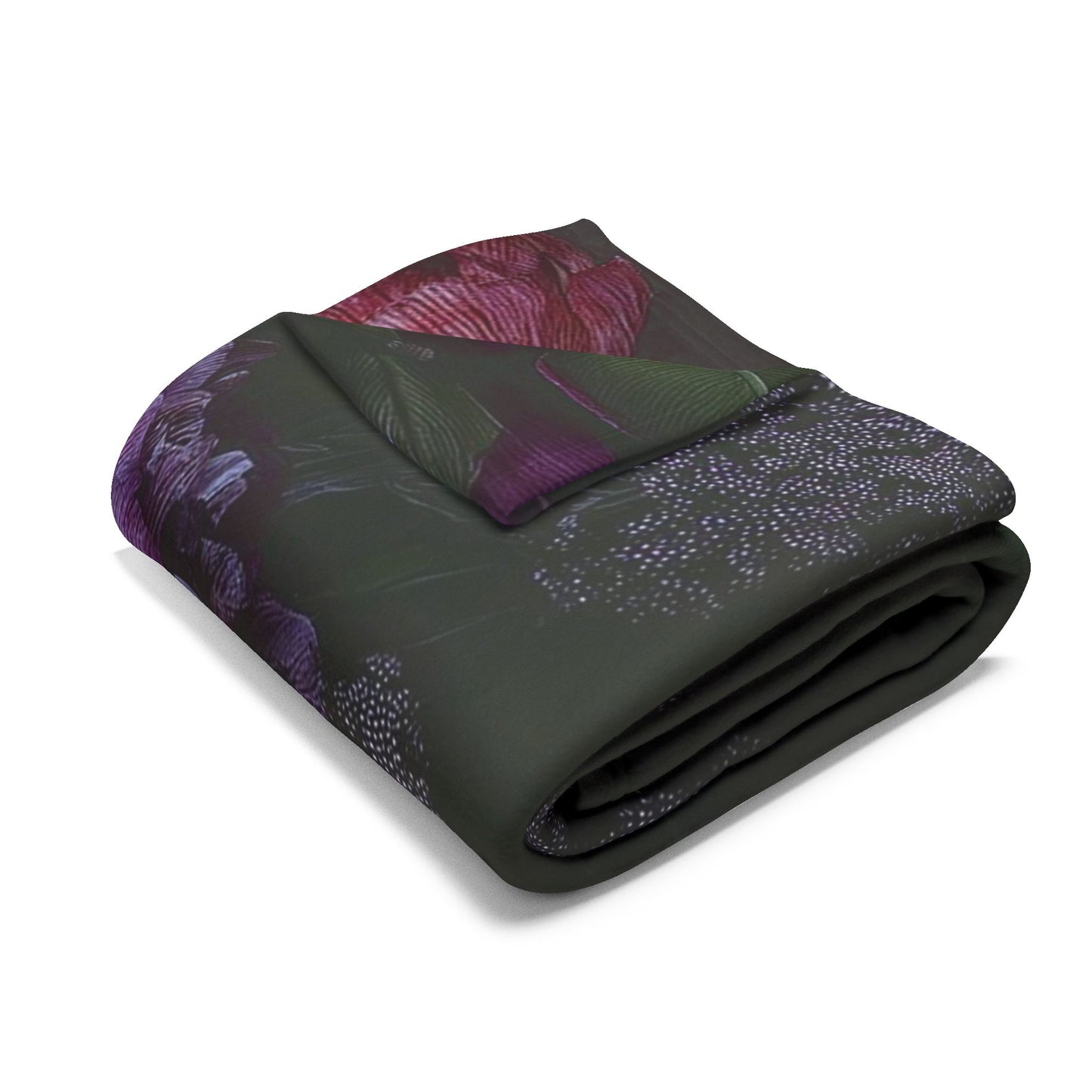 Floral Arctic Fleece Blanket, Cozy Home Decor, Gift for Her, All-Season Warmth, Elegant Design for Home, Flower Throw