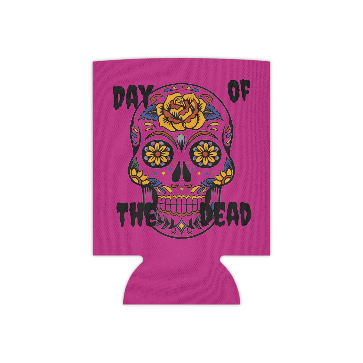Day of the Dead Can Cooler, Floral Skull Drink Sleeve, Fiesta Beverage Insulator, Halloween Party Favor, Sugar Skull Drink Holder