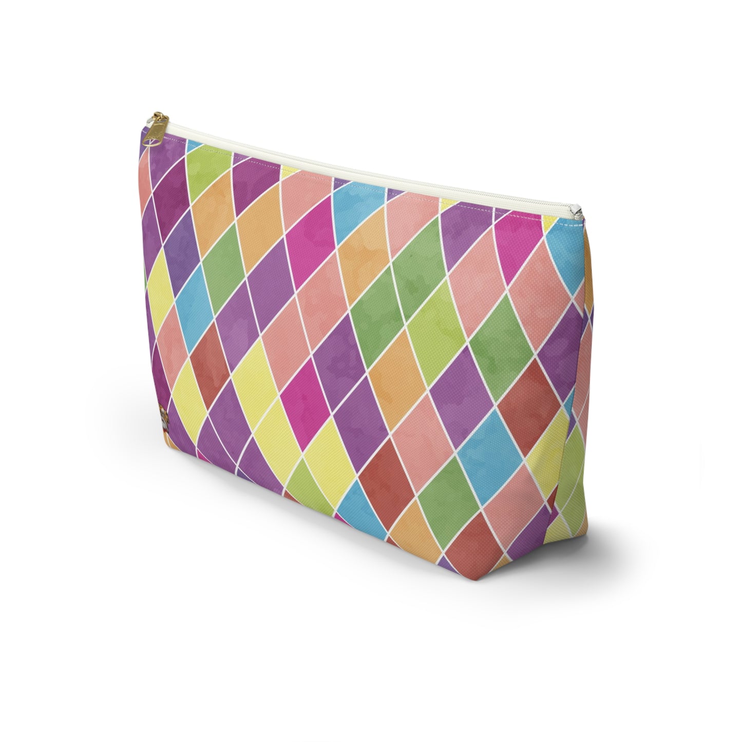 Vibrant Geometric Accessory Pouch, Colorful Makeup Bag, Travel Organizer, Gift for Artists, Pencil Case