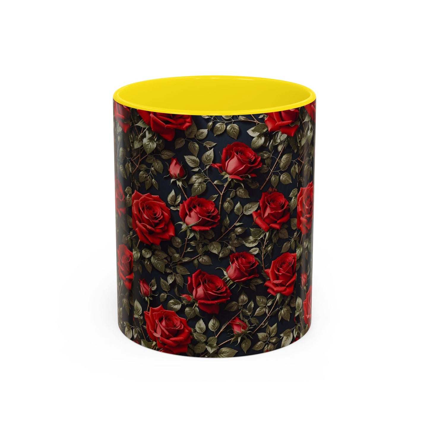 Elegant Floral Accent Coffee Mug - Black Rose Design, Gift for Her, Home Decor, Coffee Lovers, Mother's Day, Birthday