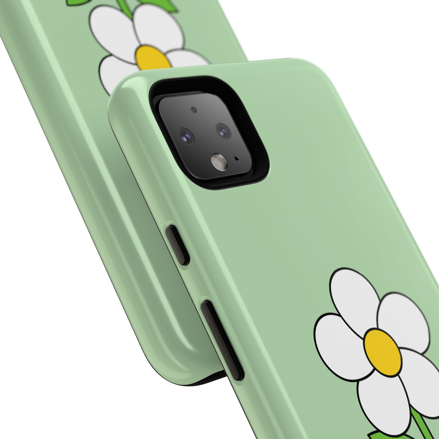 Floral Phone Case - Tough Cases for Nature Lovers, Cute Green Flower Design, iPhone Cover, Gift for Her, Spring Accessories