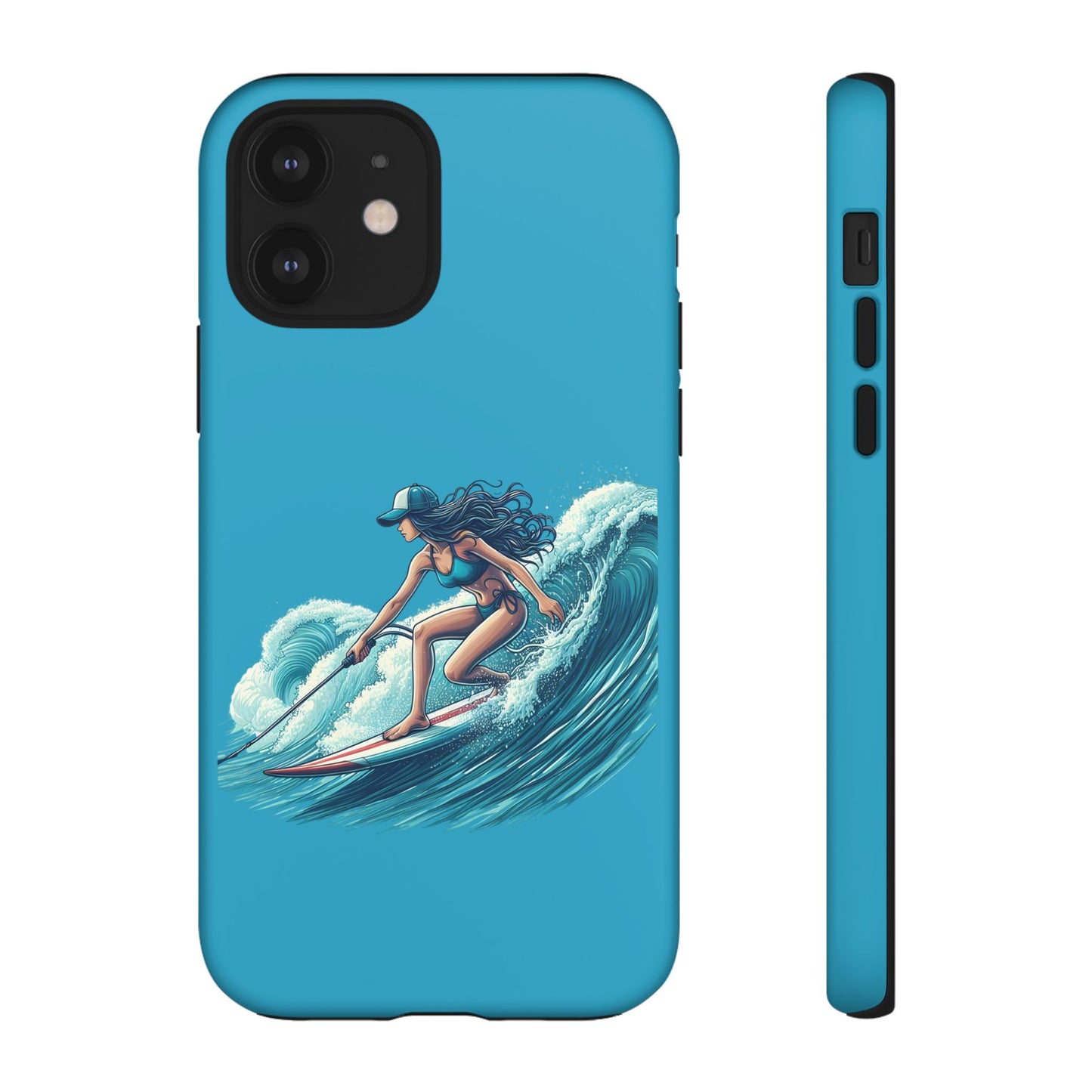 Surfing Phone Case, Coastal Vibes Phone Cover, Tough Cases for Beach Lovers, Ocean Art Phone Accessories, Summer Gift Idea
