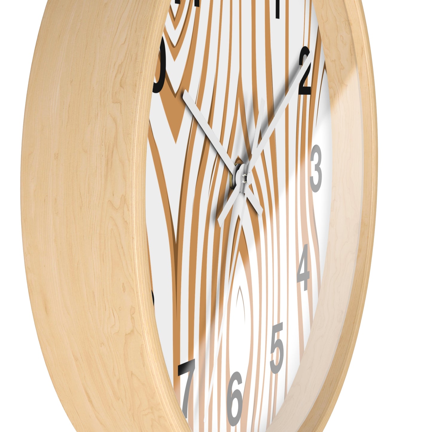 Rustic Wood Grain Wall Clock, Home Decor Clock, Modern Timepiece, Gift for Her, Unique Wall Art, Kitchen Clock, Natural Style Decoration