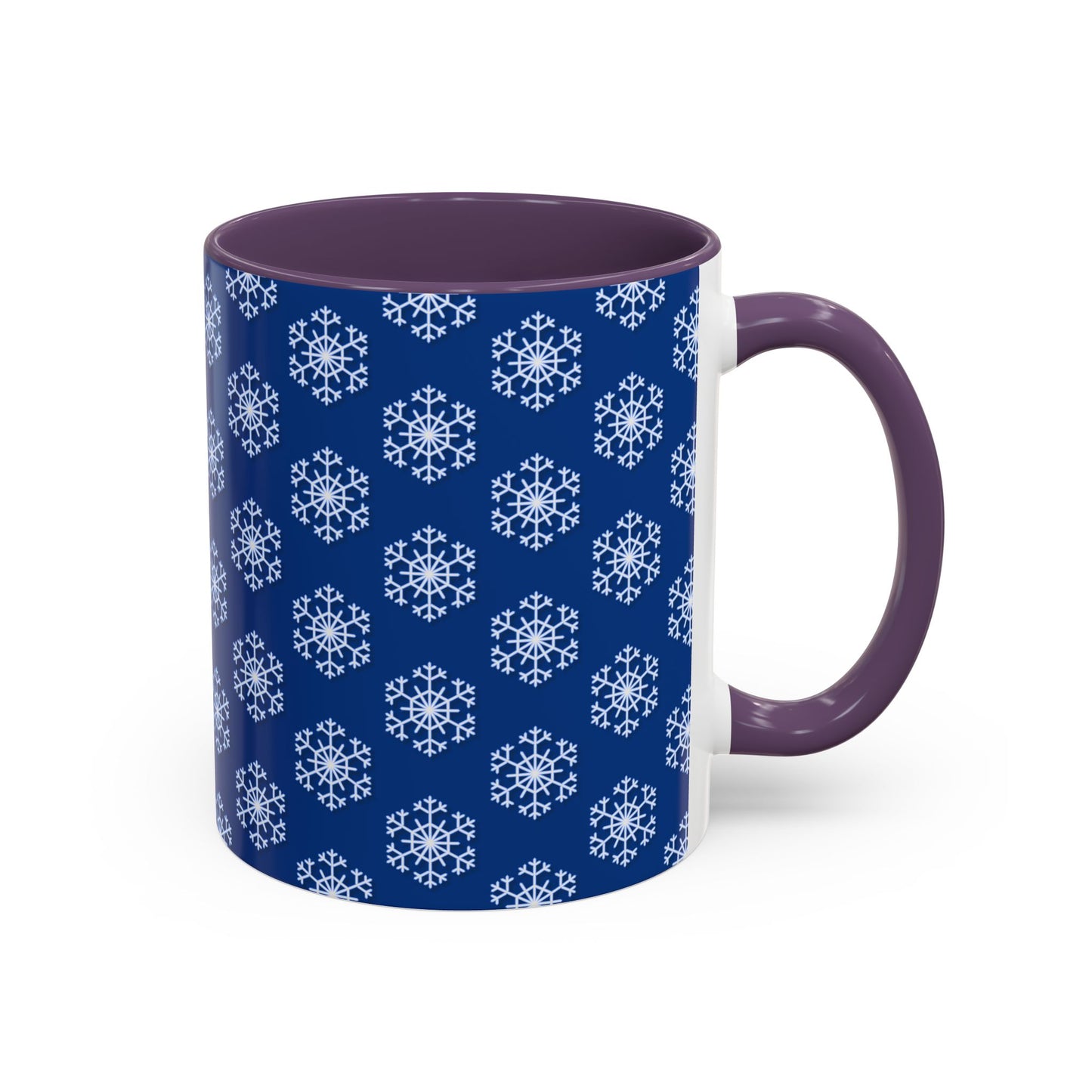 Blue Snowflake Accent Coffee Mug for Winter, Holiday Gift, Cozy Drinkware, Festive Kitchen Decor, Mug for Coffee Lovers, Tea Time Essential